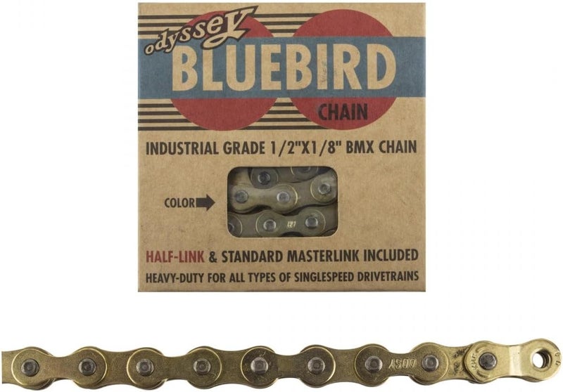 Odyssey Bluebird Industrial Grade BMX Chain - 1/2" x 1/8", Gold, 112 Links